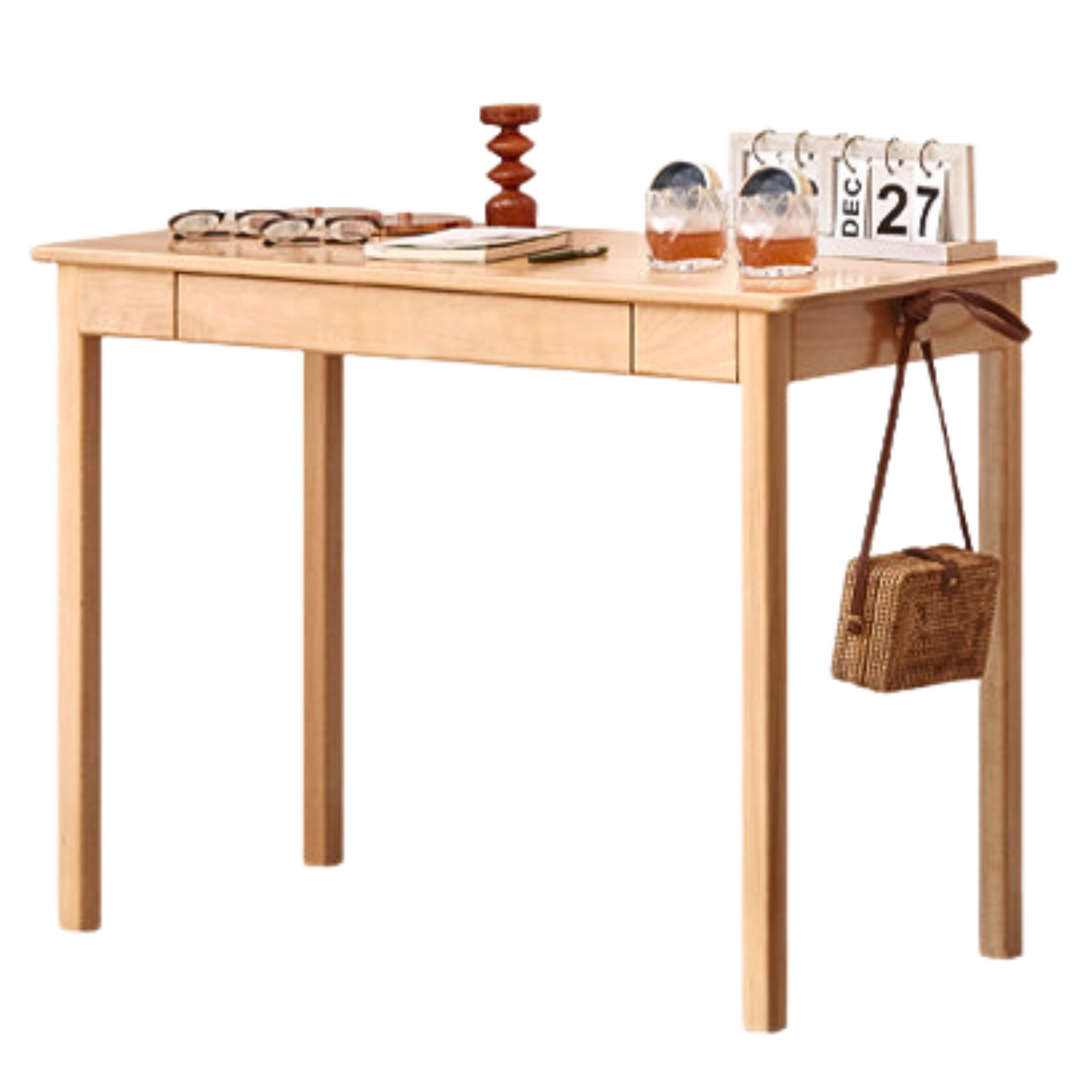 Beech solid wood office desk simple and modern-