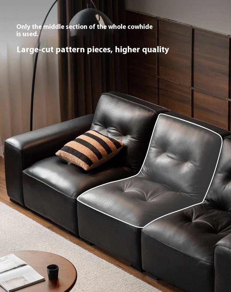 Light Luxury Black Diamond Straight Sofa