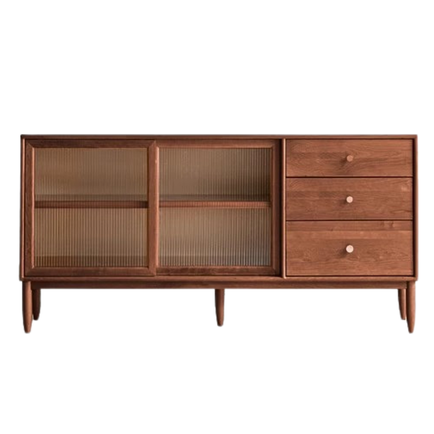 Cherry wood sideboard high cabinet multi-functional buffet,