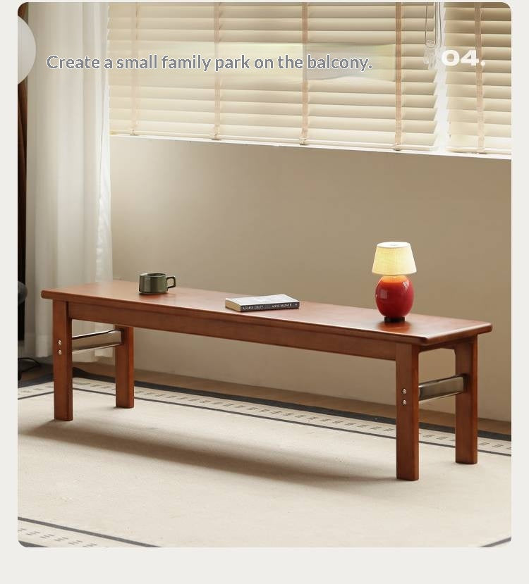 Tulipwood Solid Wood Vintage Style Long Bench