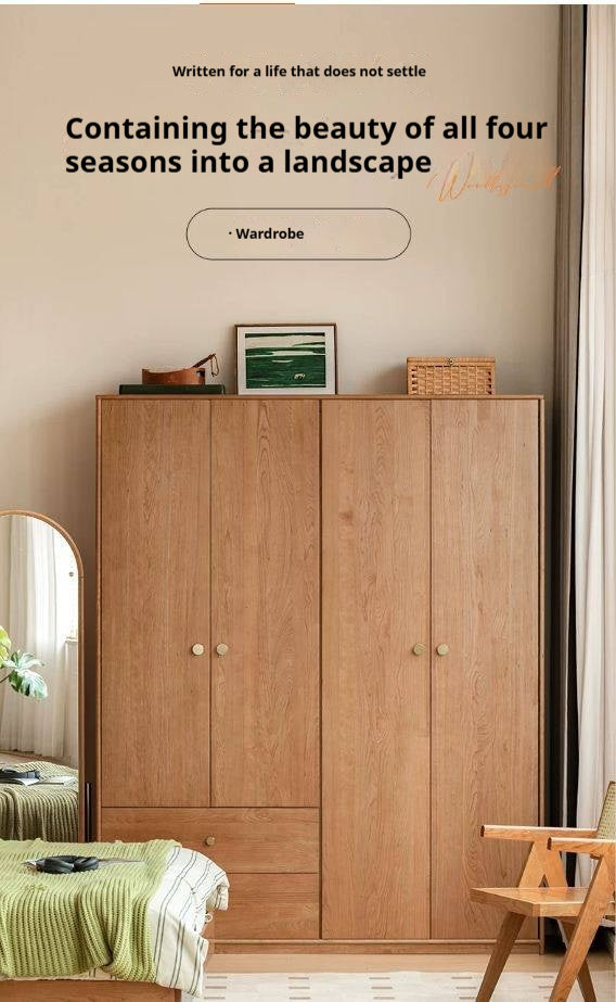 Сherry Solid Wood Exquisite Wardrobe