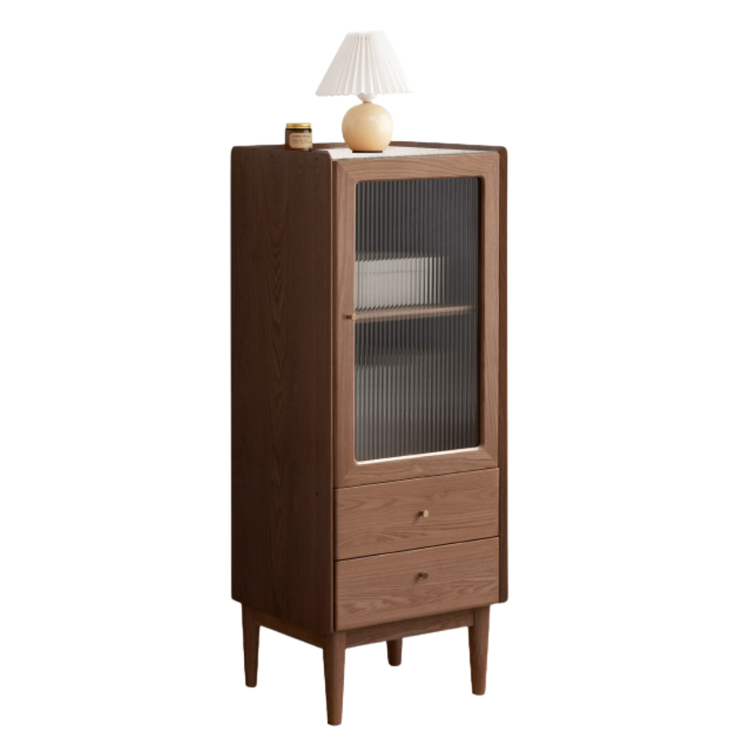 Ash Solid Wood Narrow Side Cabinet