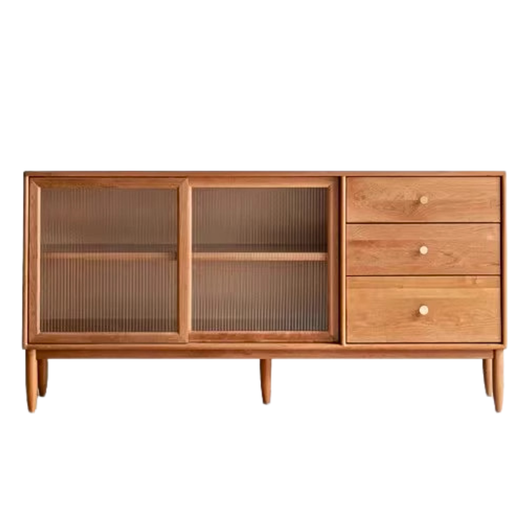 Cherry wood sideboard high cabinet multi-functional buffet,