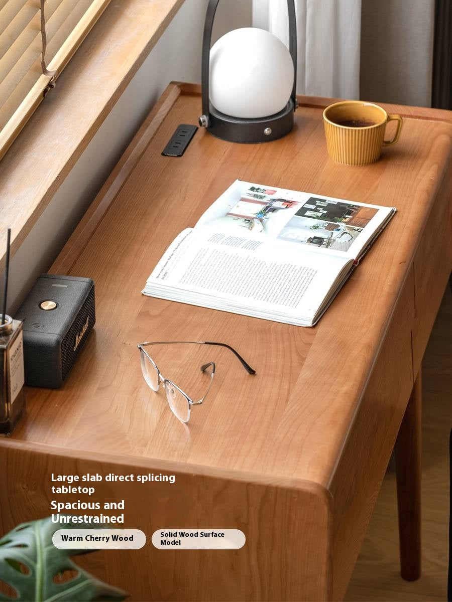 Cherry Solid Wood Retro Style Dressing Table
