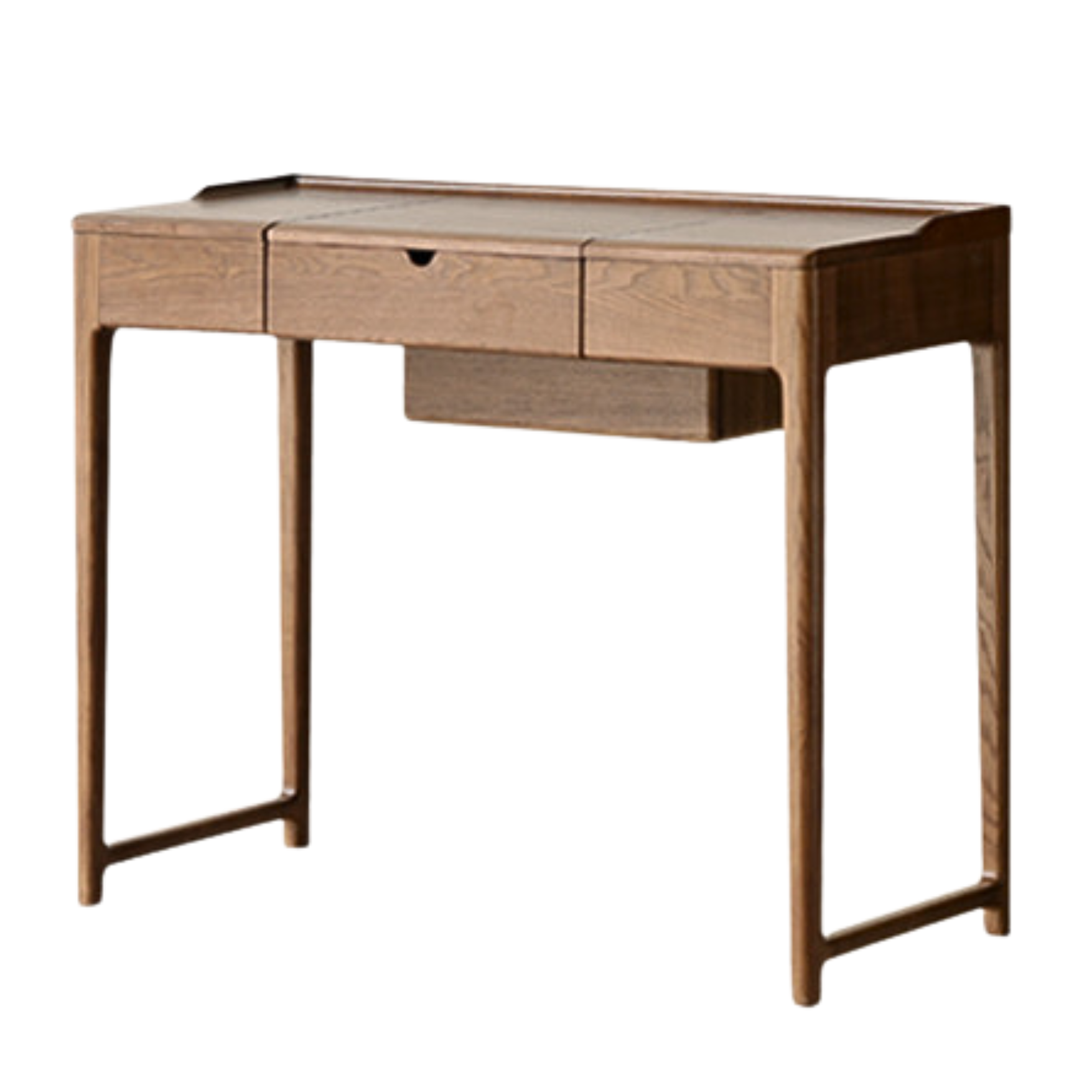 Ash solid wood small flip dressing table: