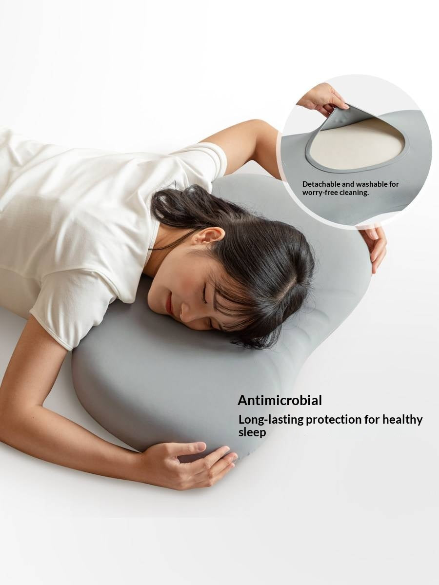 Thai Natural Latex Pillow with Neck Support and Breathable Comfort