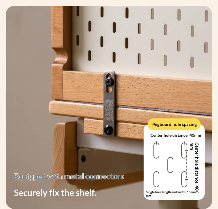 Beech Solid Wood Children's Study Desk with Electric Lift