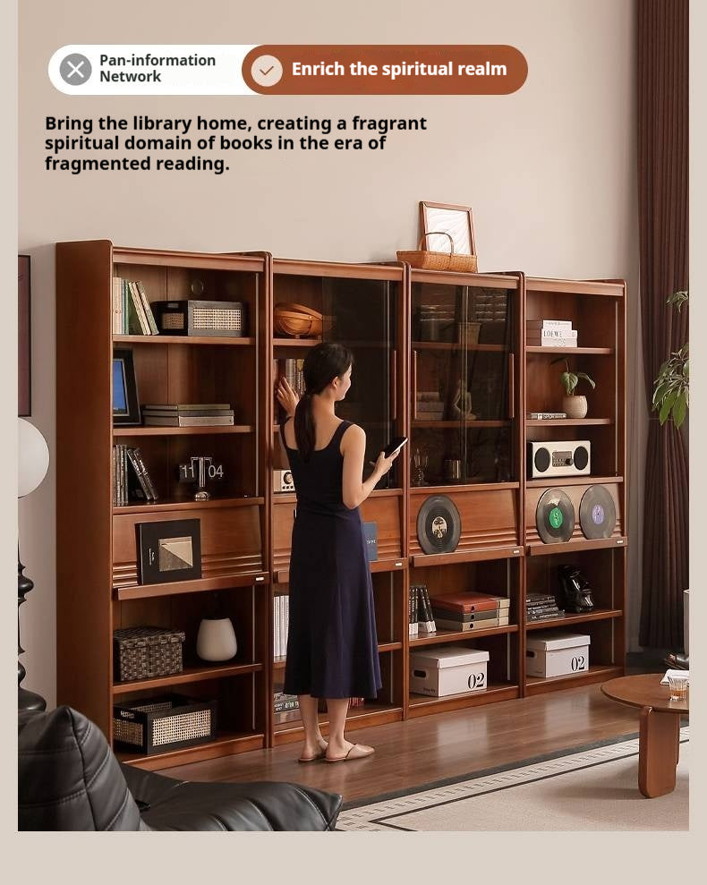 Black Walnut, Tulipwood Solid Wood Antique Style Bookshelf