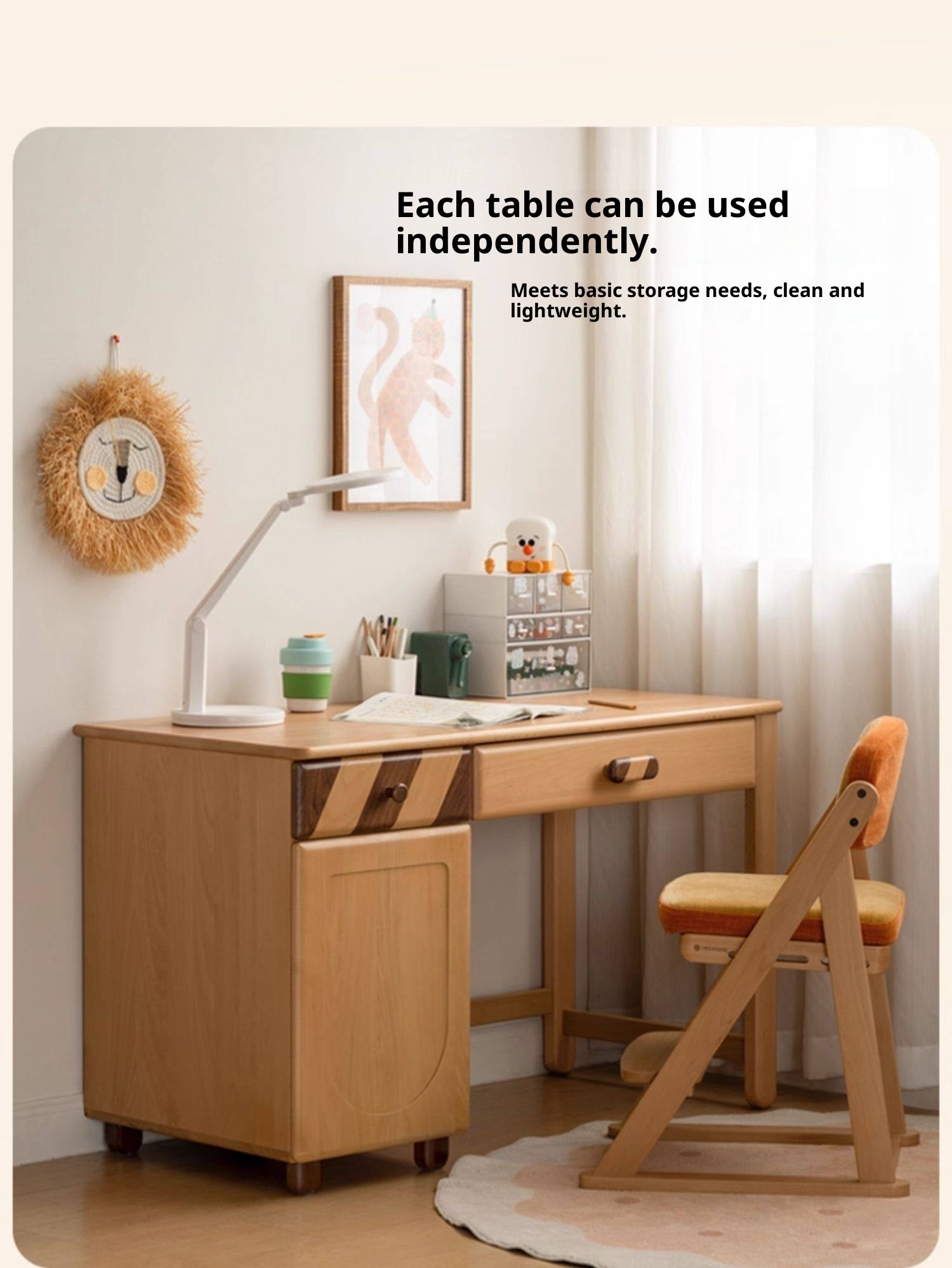 Beech Solid Wood Children s Learning Desk