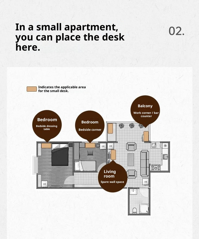 Poplar Solid Wood Desk Extendable Office Desk