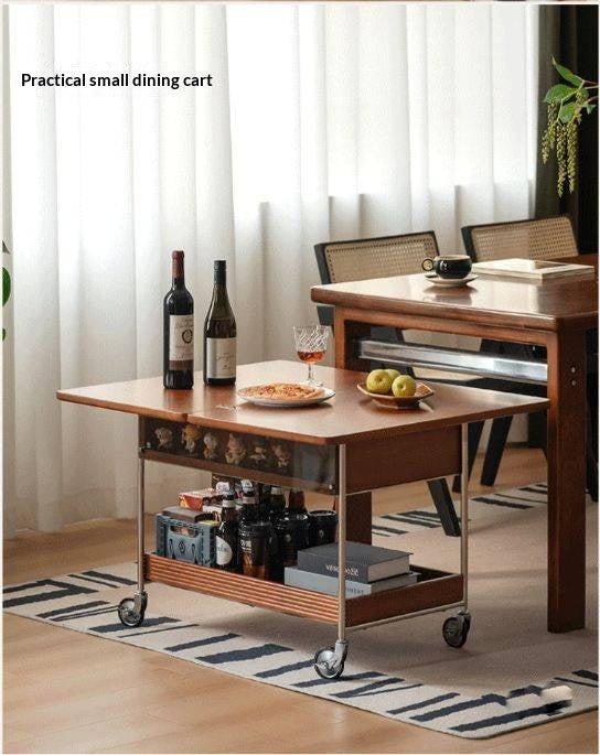 Tulipwood Solid Wood Middle Ancient Style Mobile Coffee Table
