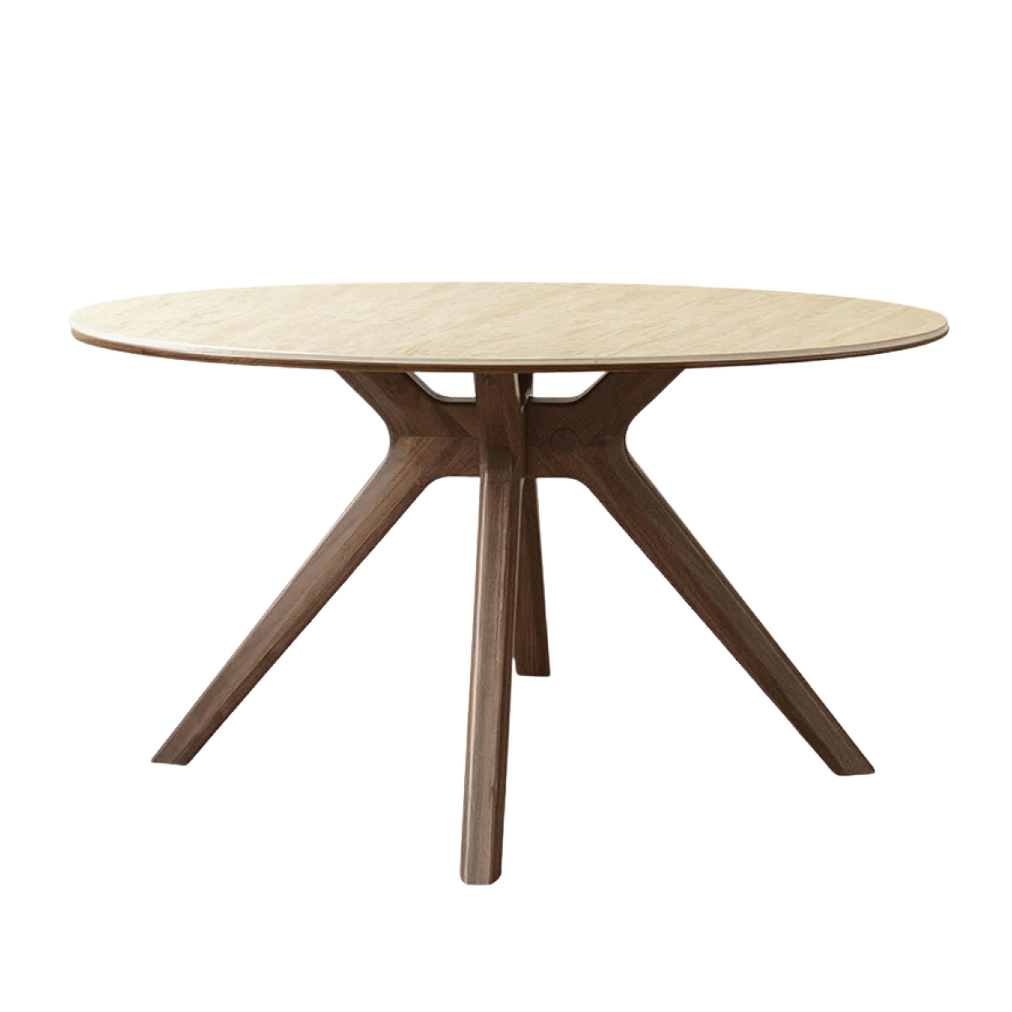 Black Walnut Solid Wood Round Dining Table