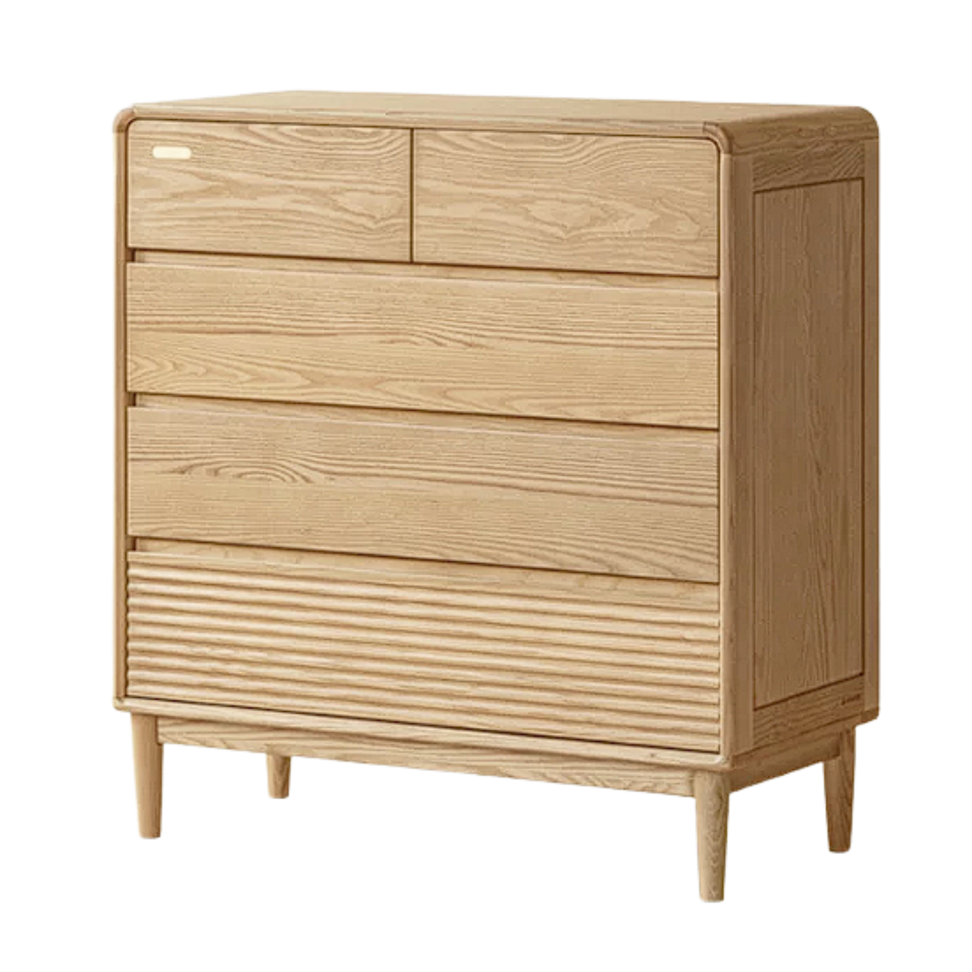 Ash, Oak Solid Wood Chest of Drawers with Modern Minimalist Design