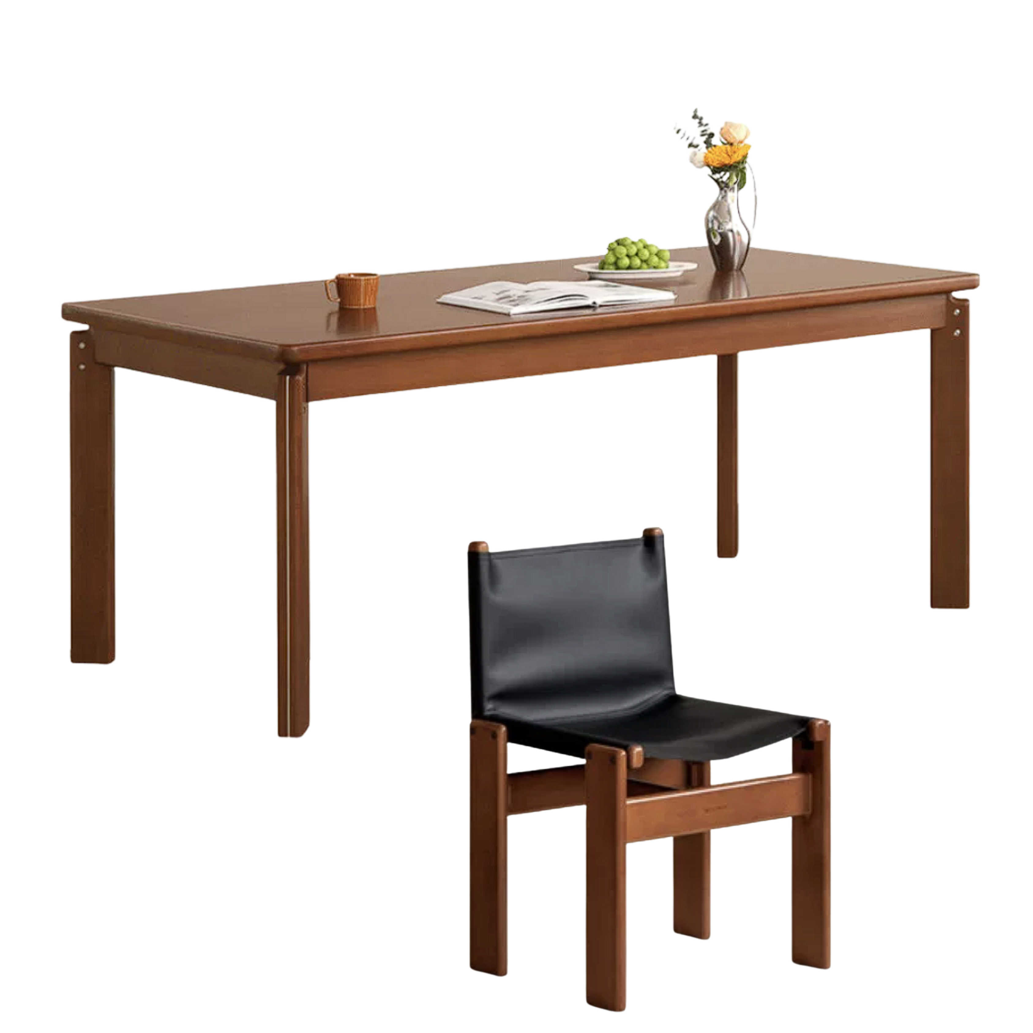 Poplar Solid Wood Medieval Retro Dining Table