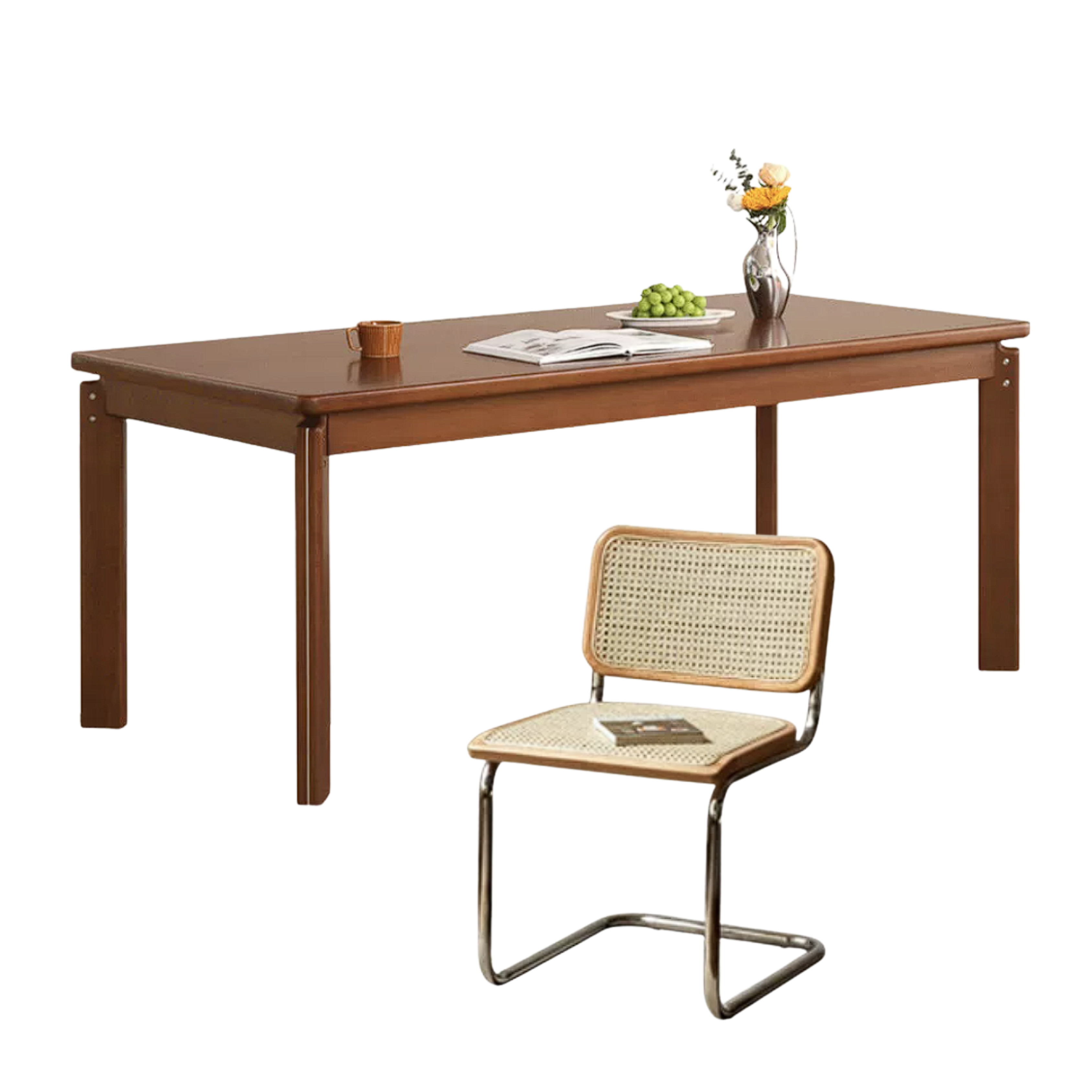 Poplar Solid Wood Medieval Retro Dining Table