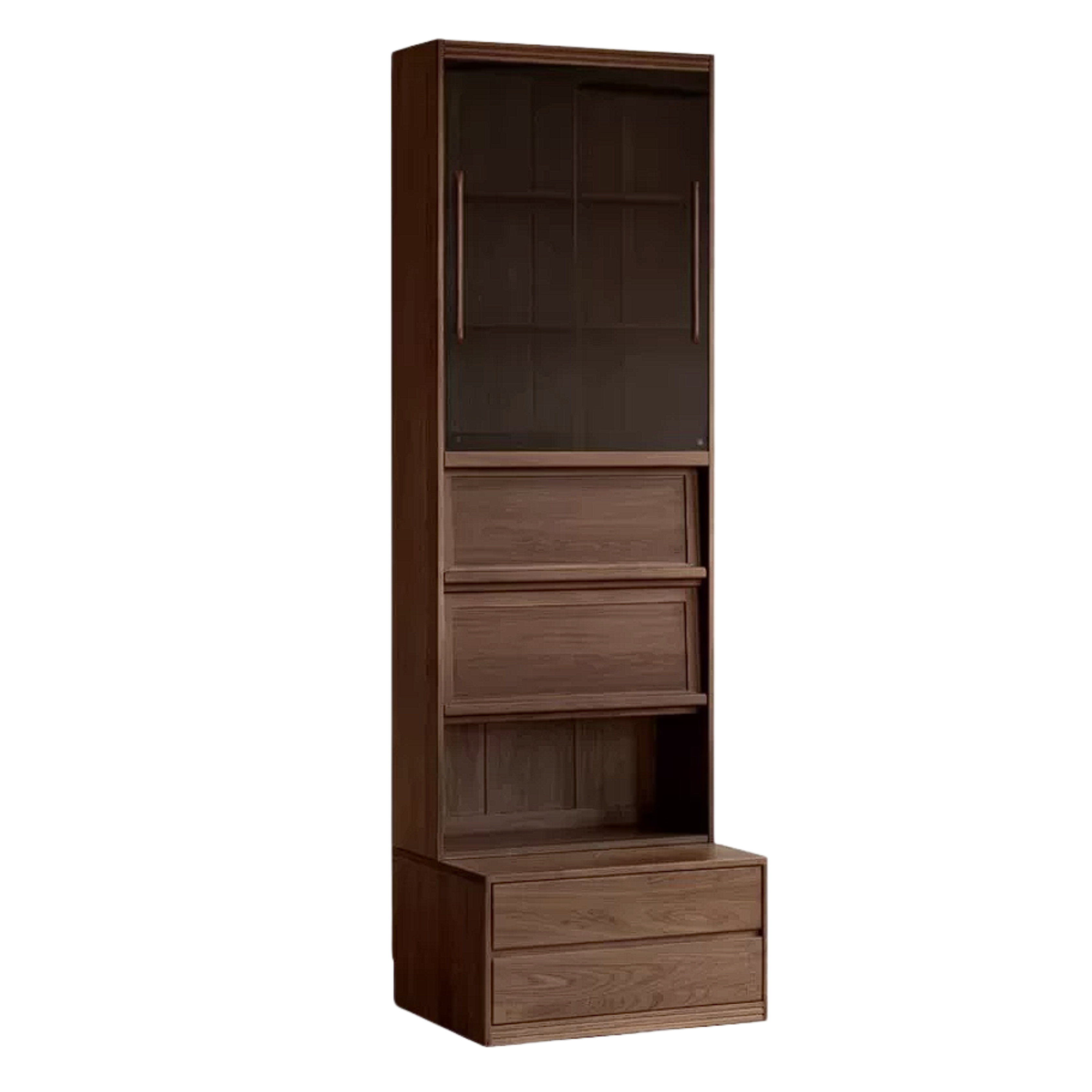 Sandalwood, Oak, Ash Solid Wood Combination Bookcase
