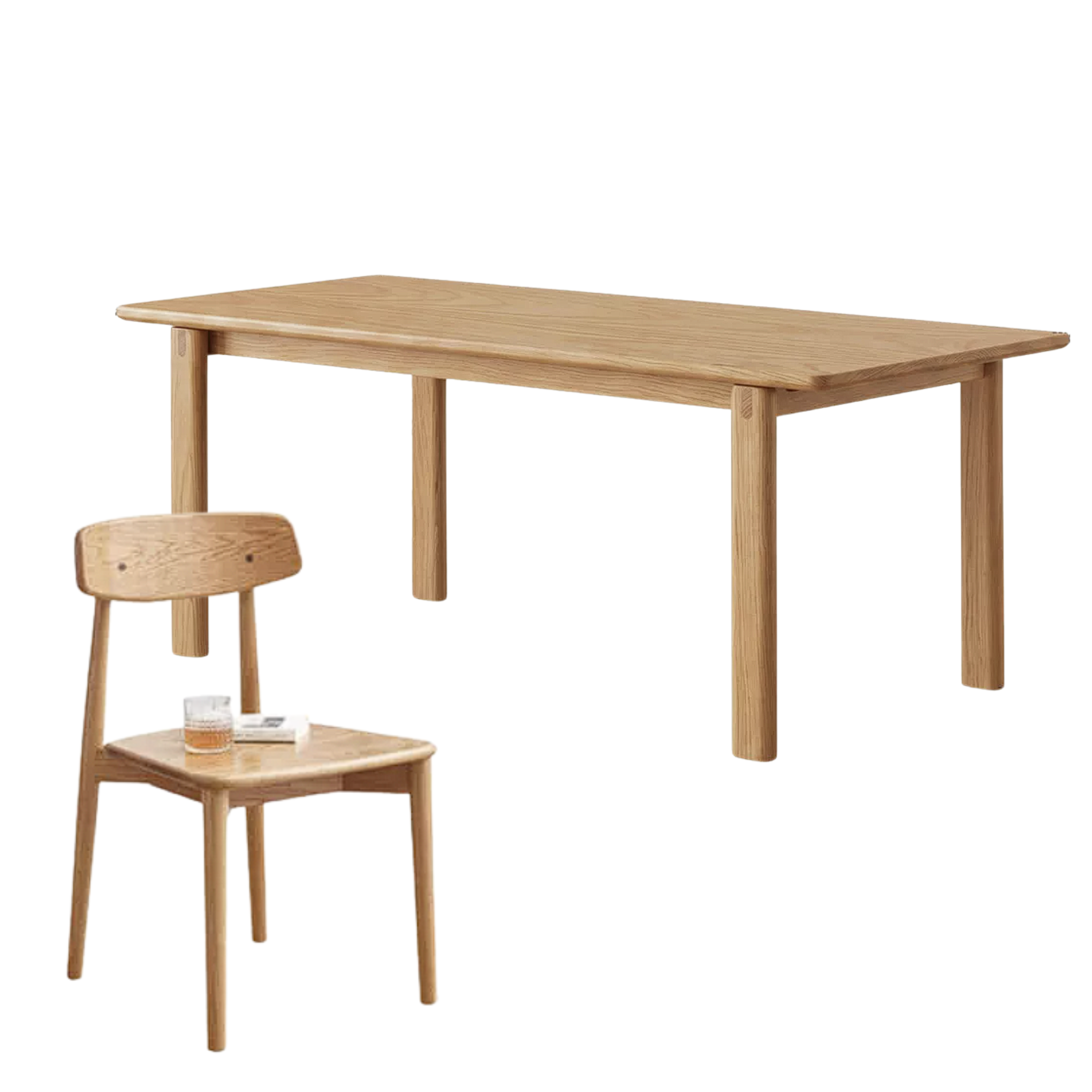 Black Walnut, Oak Solid Wood Large Board Dining Table