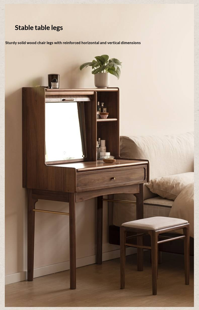 Ash, Black Walnut Solid Wood Vanity Table