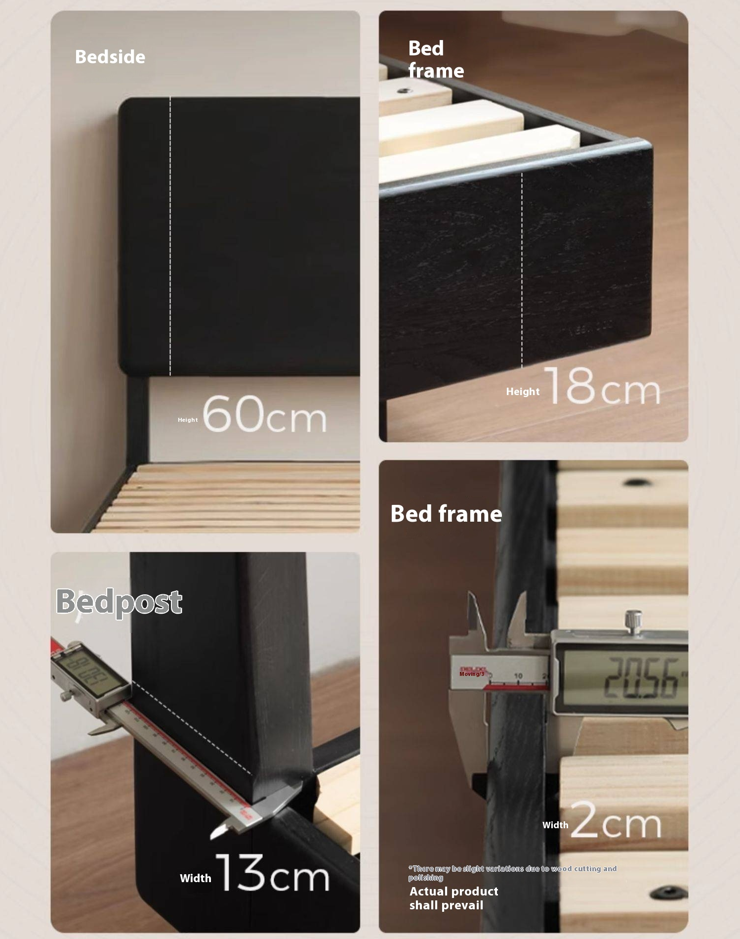 Ash Solid Wood Modern Simple Suspended Multifunctional Box Bed