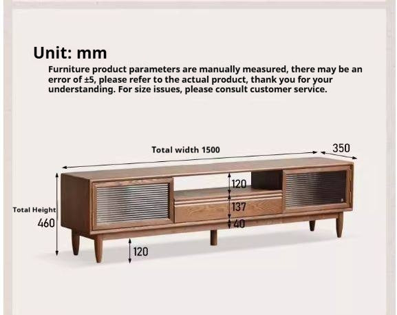 Ash Solid Wood Modern Minimalist TV Stand