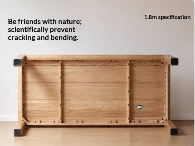 Oak Solid Wood Modern Minimalist Long Dining Table