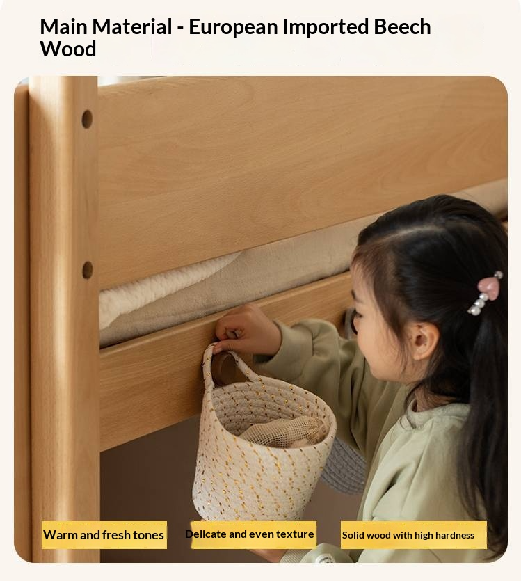 Beech Solid Wood Children's Treehouse Bed Multifunctional Loft Bed