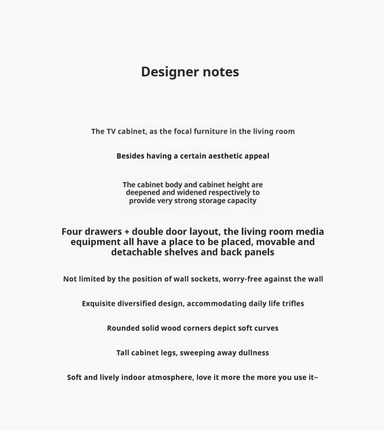 White Ash Solid Wood Nordic White Wax TV Cabinet.