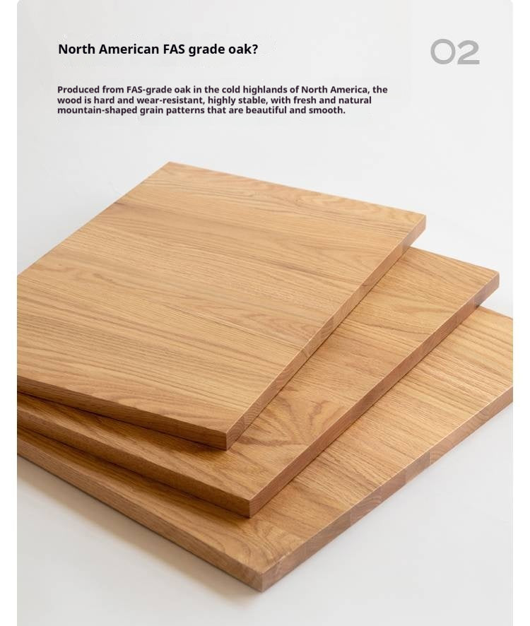 Oak Solid Wood Office Desk Spindle-Shaped Slanted Legs