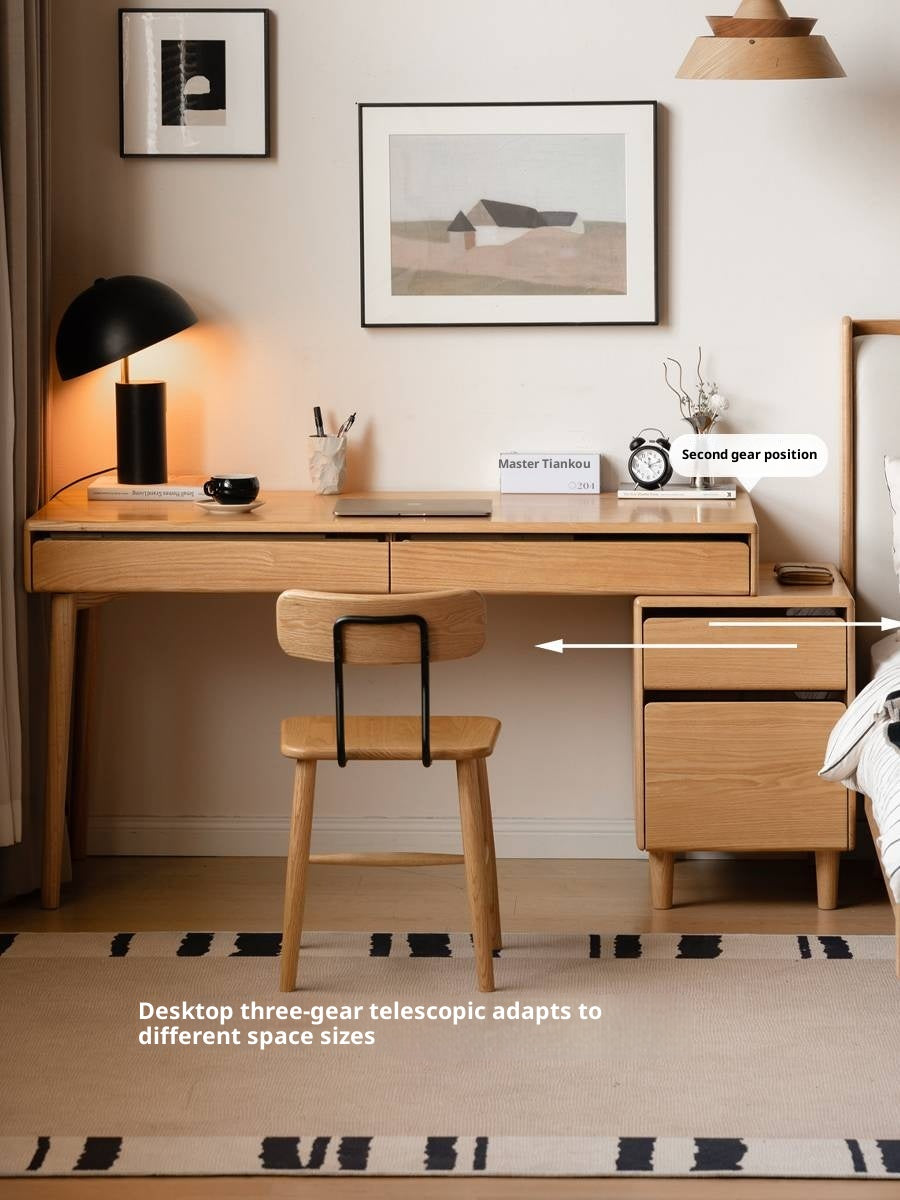 Oak Solid Wood Modern Office Desk