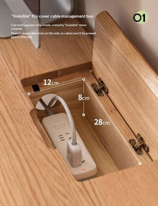 Oak, Ash Solid Wood USB Office Desk