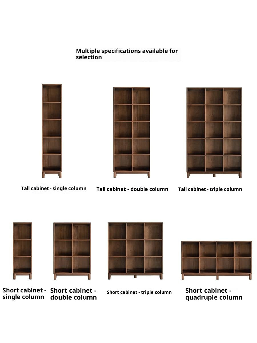 Sandalwood Solid Wood Light Luxury Style Bookshelf