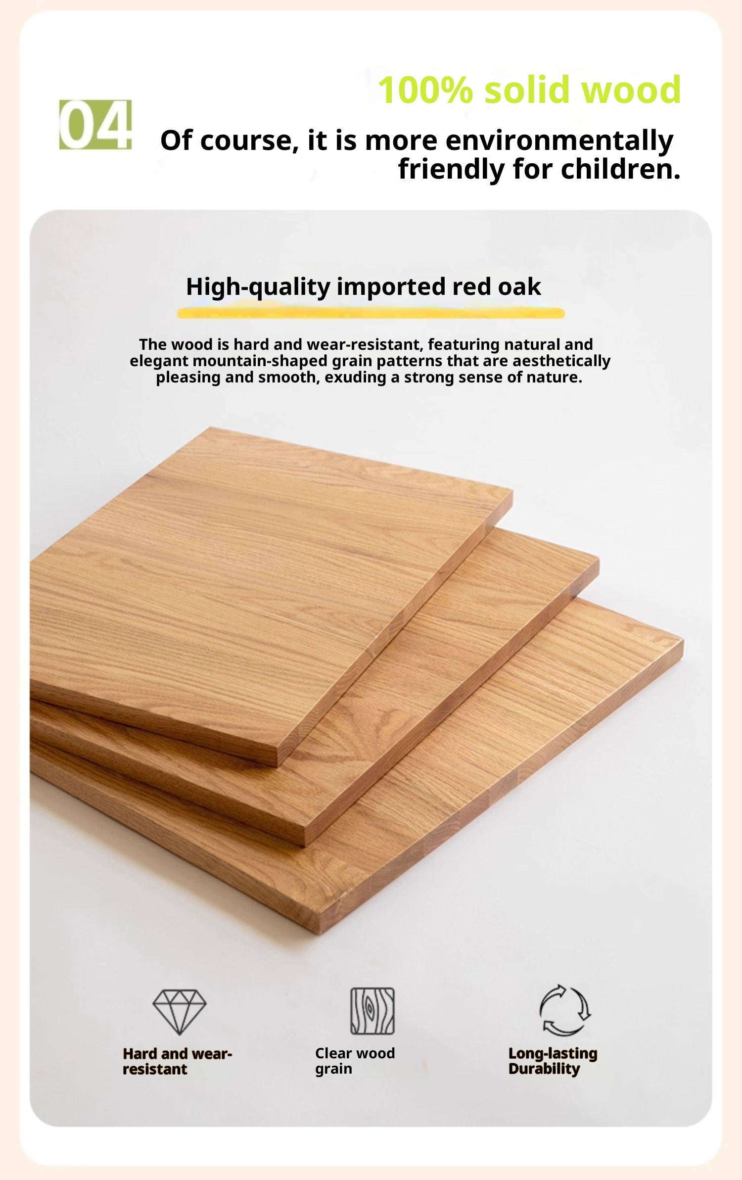 Oak Solid Wood Original Wood Style Children's Wardrobe