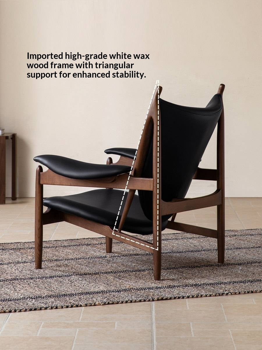 Ash Solid Wood Modern Designer Lounge Chair