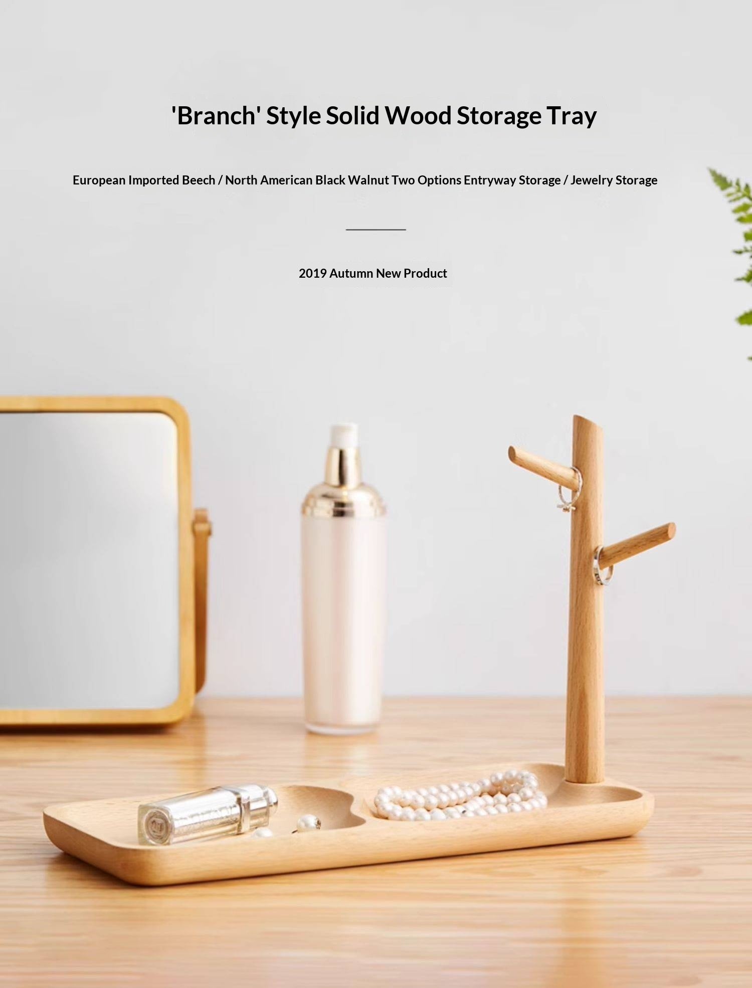 Beech, Black Walnut, Acacia Solid Wood Key Hanging Rack