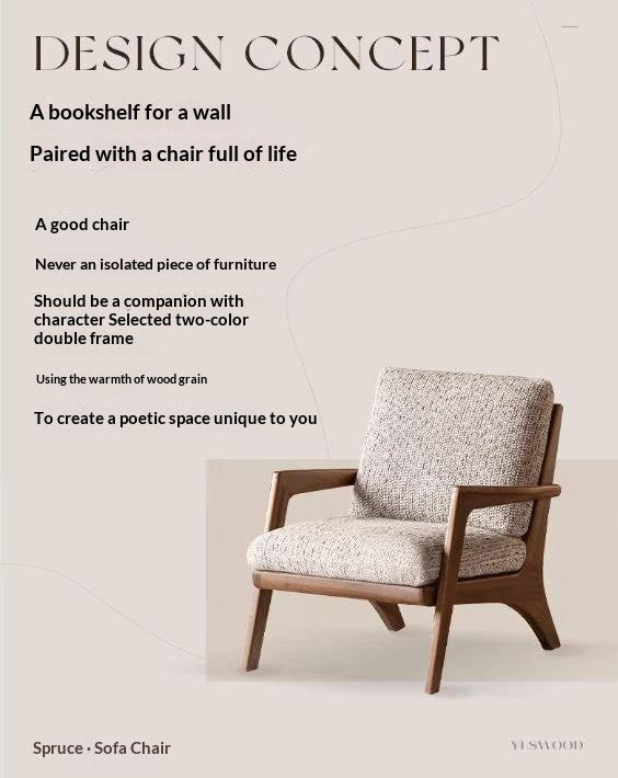 2 pcs -Black Walnut, Oak Solid Wood Lounge Armchair with Angled Frame and Open Armrests