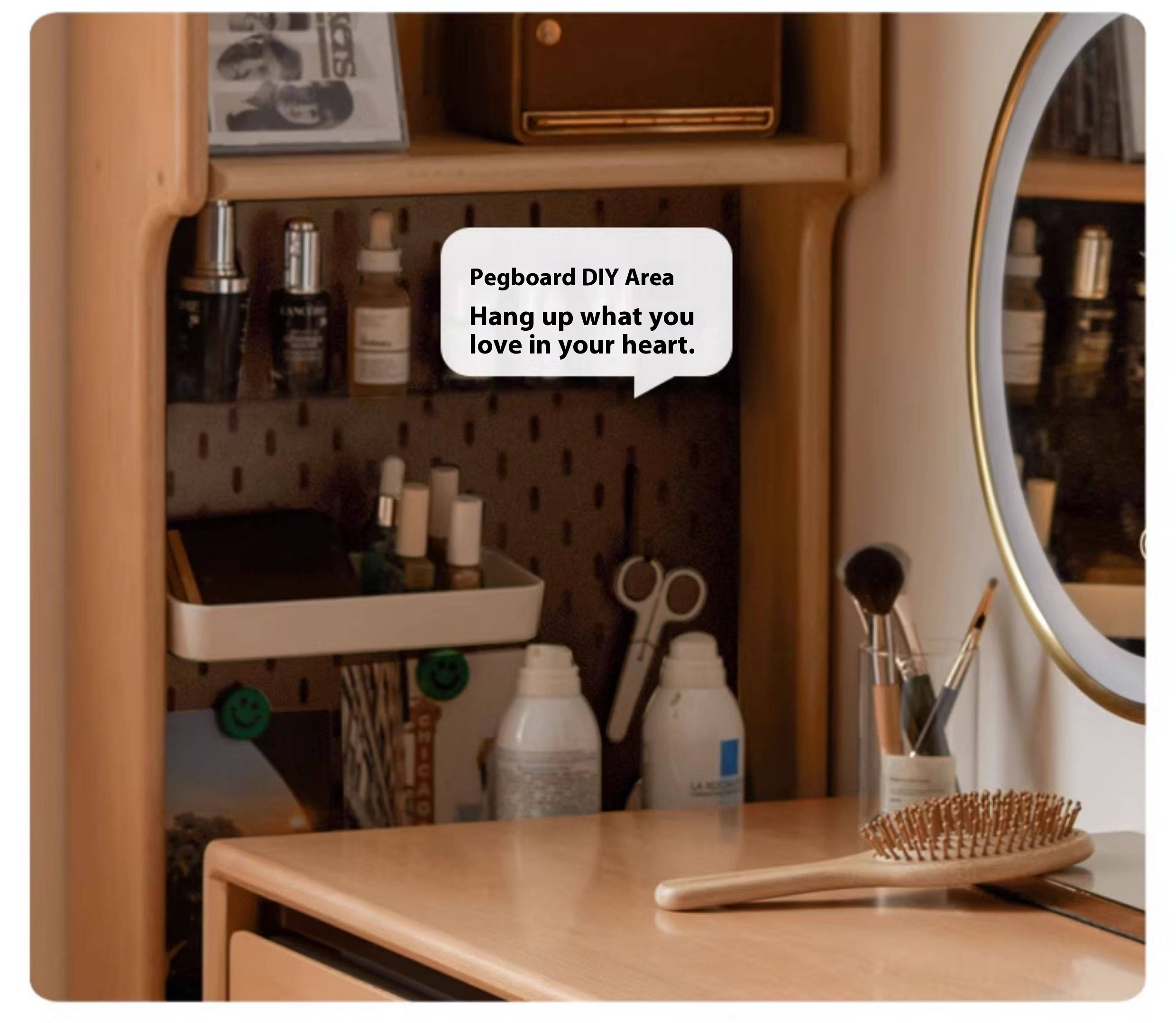 European Beech Solid Wood Retractable Modern Dressing Table