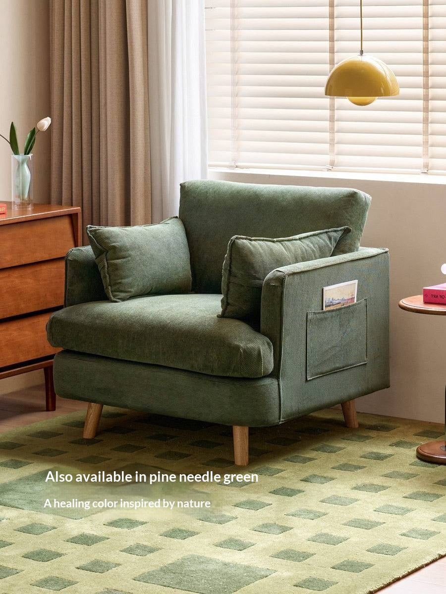 Retro Cozy Fabric Armchair)