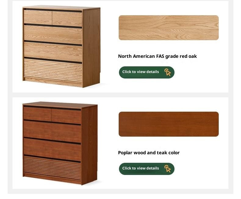 Ash Solid Wood Modern Minimalist Chest Of Drawers