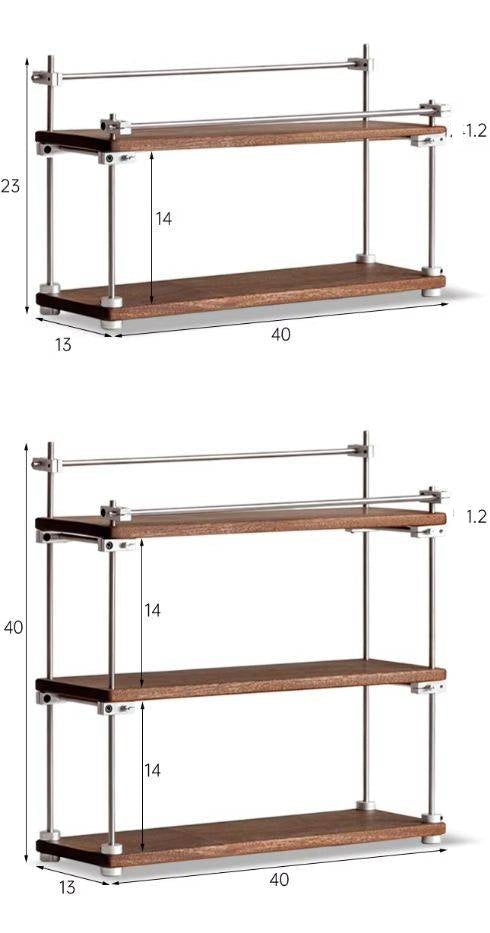 Sapele Solid Wood Multi Layer Storage Rack Antique Style