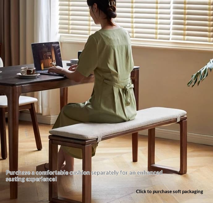 Black Walnut, Oak Solid Wood Long Bench