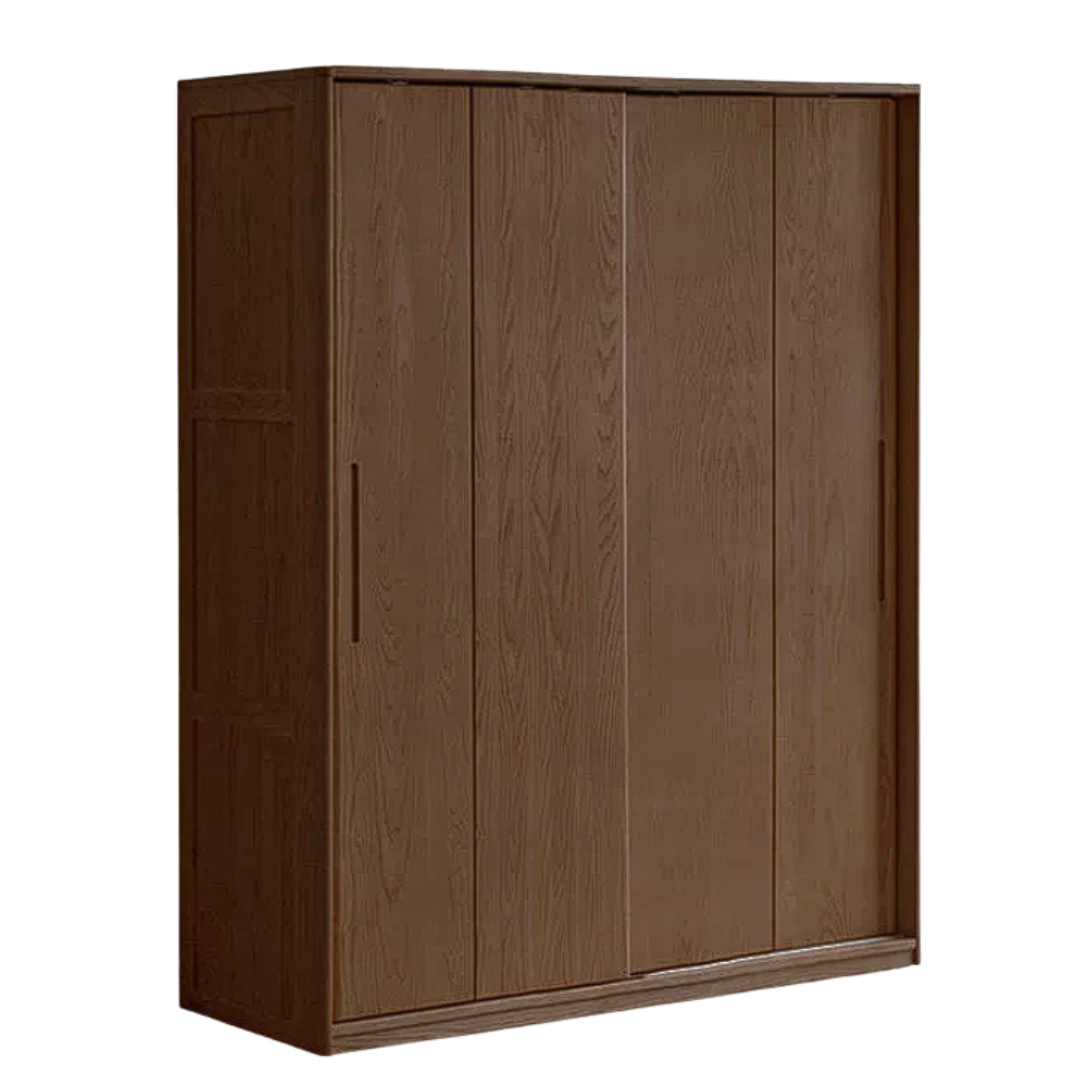 Oak, Ash Solid Wood Wardrobe With Sliding Doors