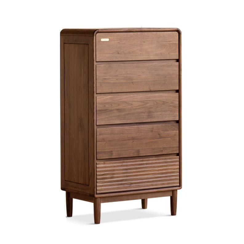 Black Walnut Solid Wood Drawer Storage Cabinet