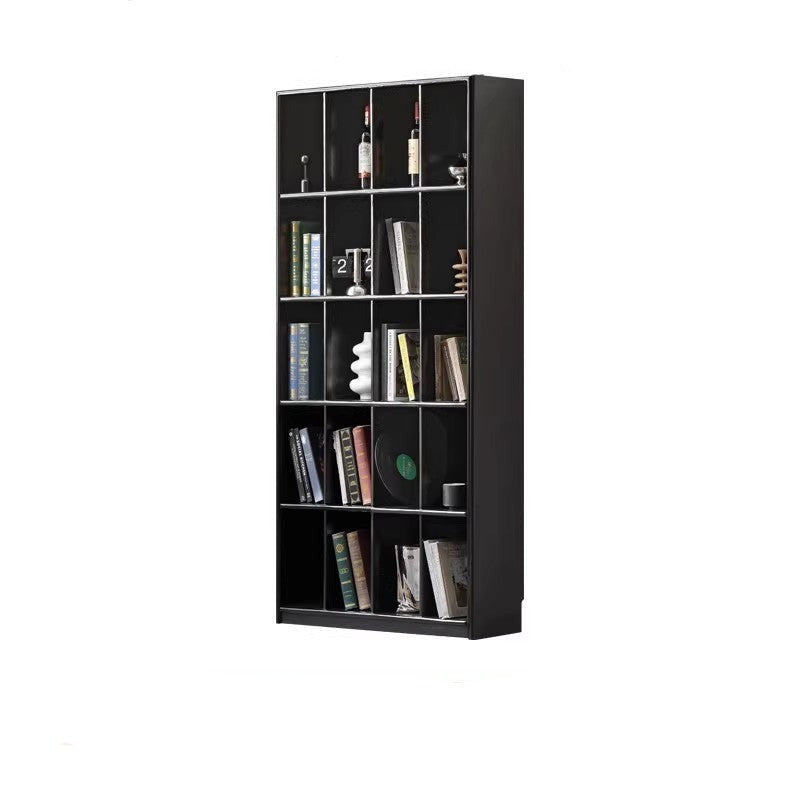 Oak solid wood bookcase black retro<