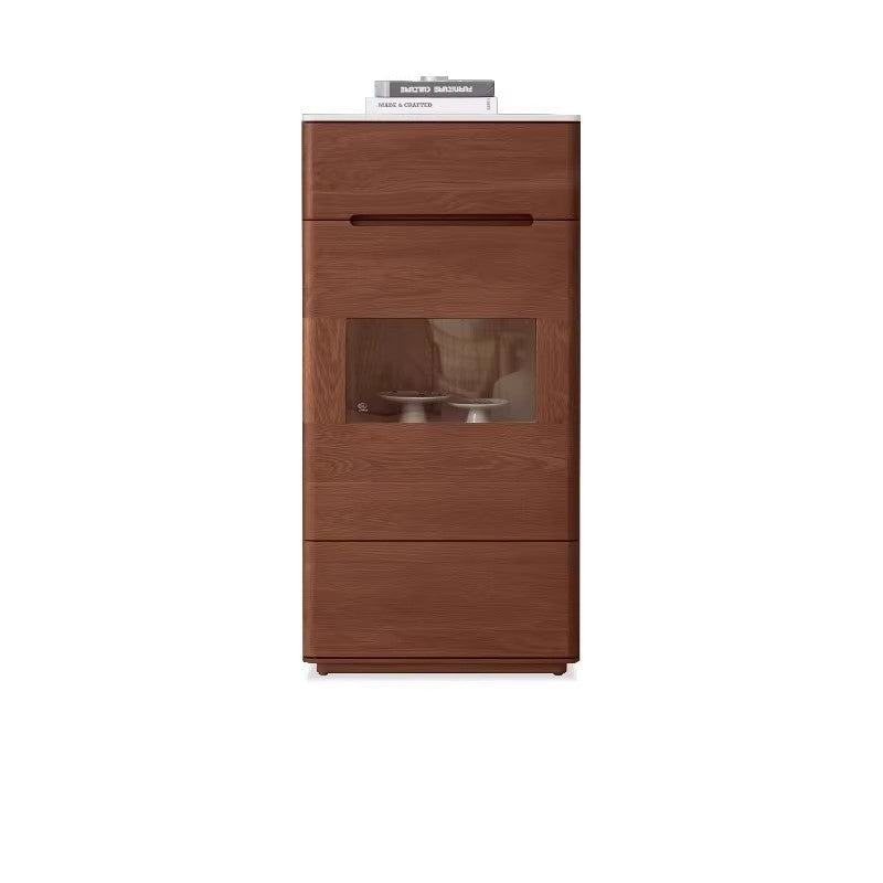 Oak solid wood rock slab side cabinet -