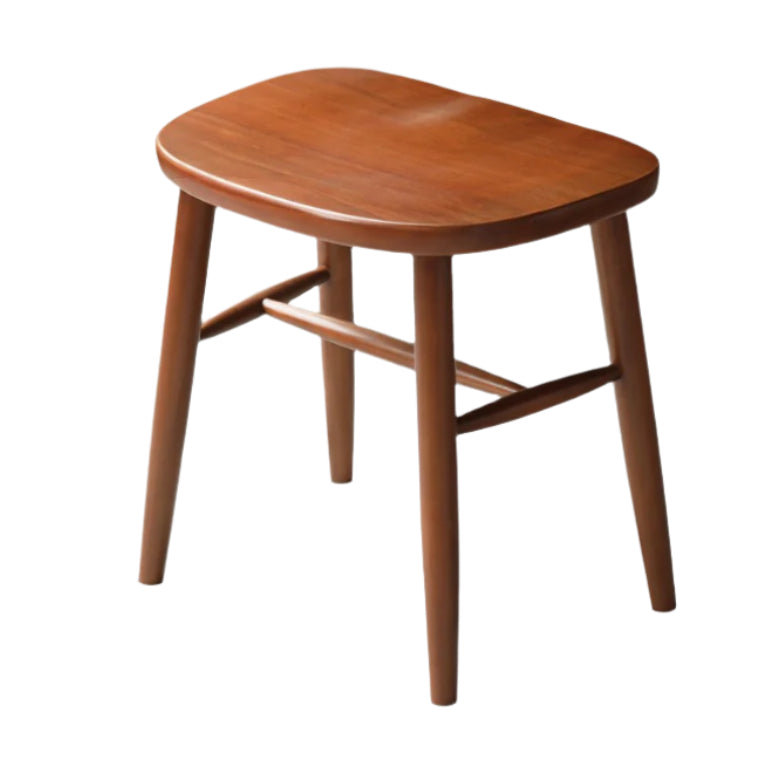 Cherry Solid Wood Retro Makeup Stool