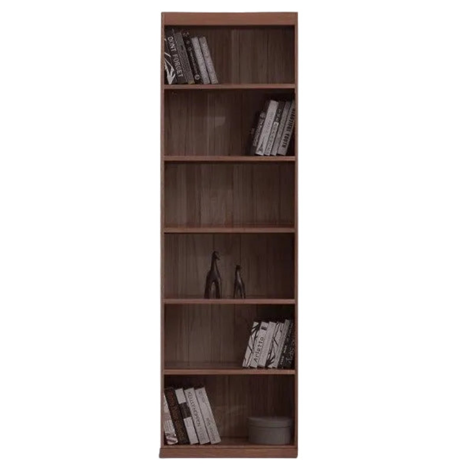 Solid Rubberwood, Oak Solid Wood Bookcase Modern With Glass Door