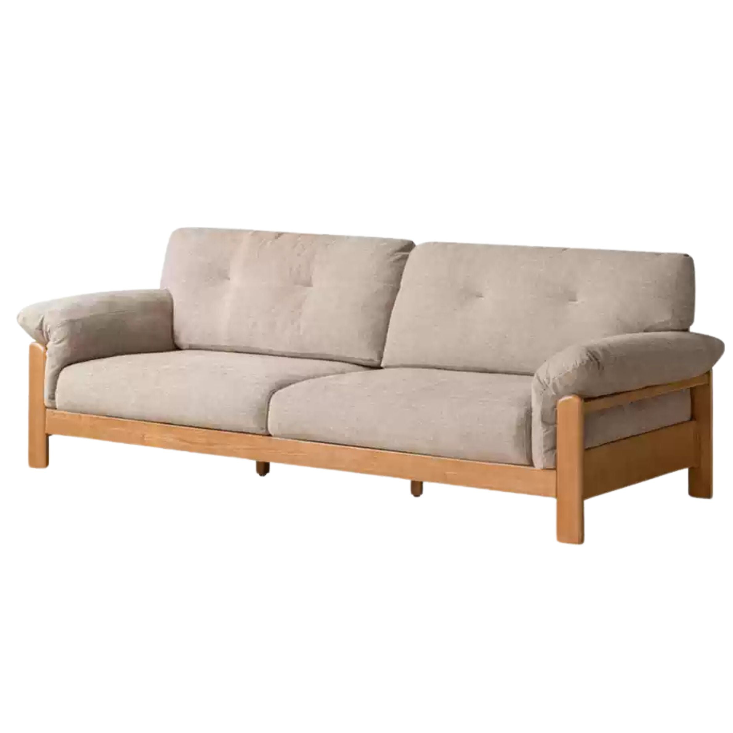 Ash Solid Wood Genuine leather, fabric sofa