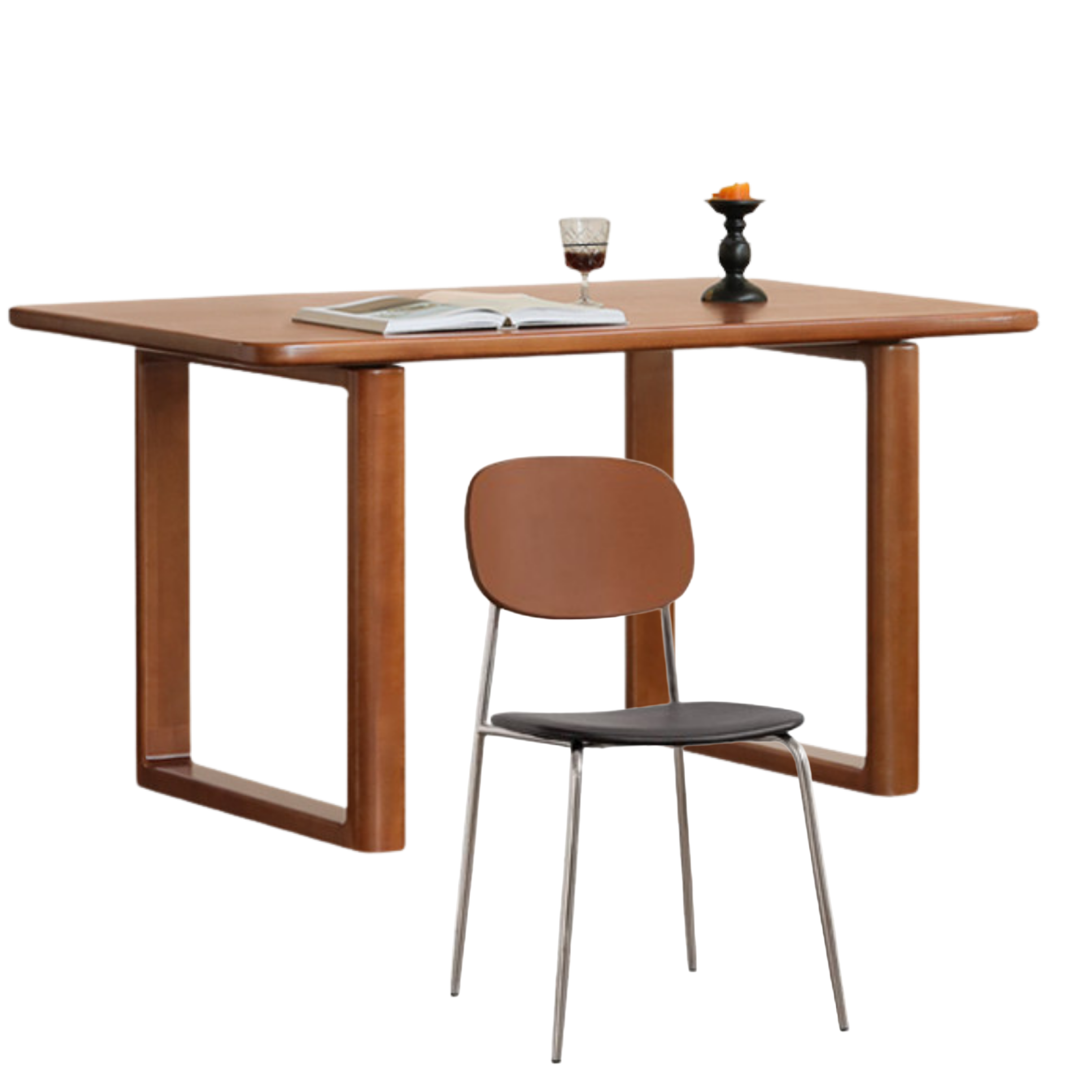 Poplar Solid Wood Medieval Style Large Plate Dining Table