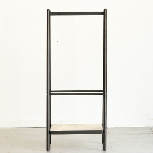 Oak Solid Wood black Сlothes Hanger Rack