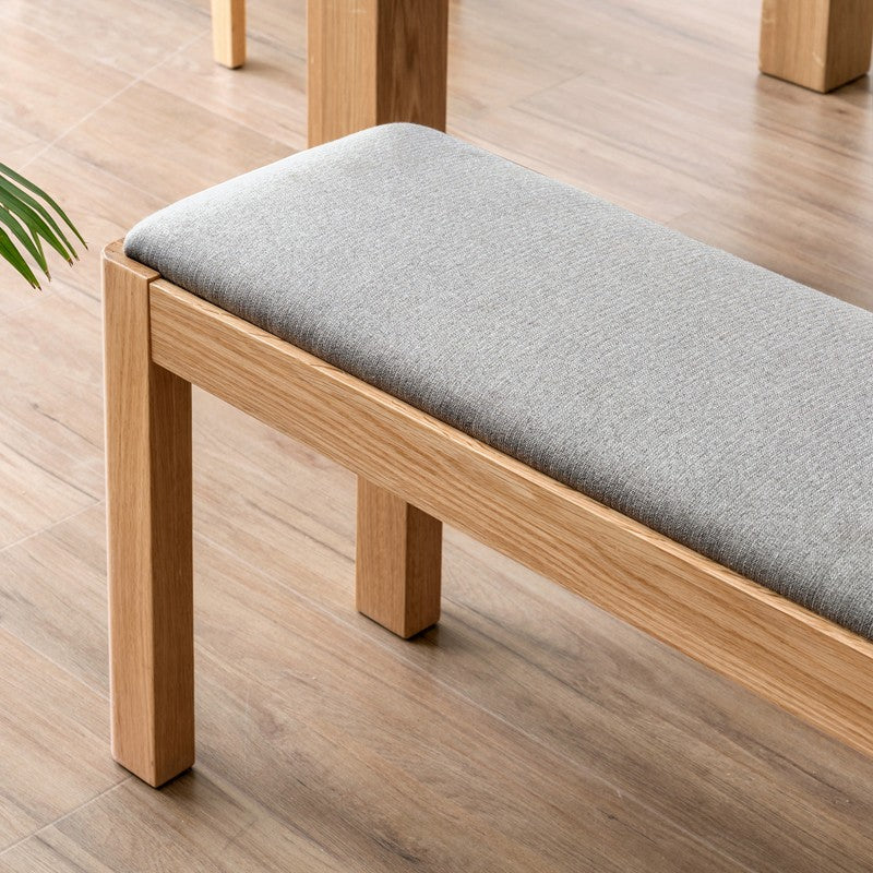 Oak Solid Wood Long Nordic Soft Bench